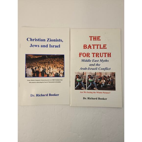 Dr. Richard Booker Bundle Of 2 Booklets The Battle For Truth Christian Zionist - Picture 1 of 10